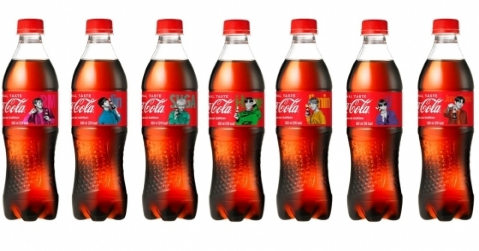 コカ・コーラ、防弾少年団の顔入り商品をリリース