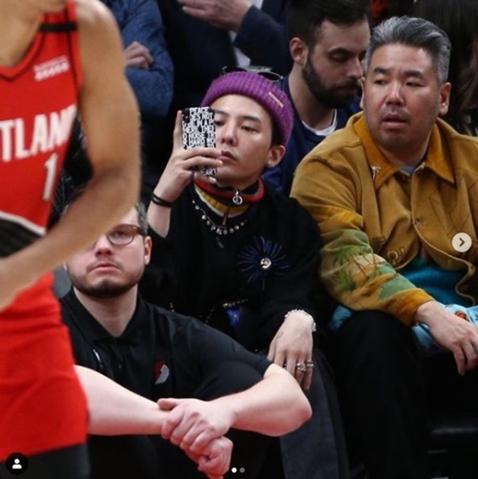 G Dragon Nba試合観戦の様子を捕捉 韓流ニュース 韓流大好き