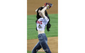 キム・チェヨン、プロ野球LGツインズの勝利祈願始球